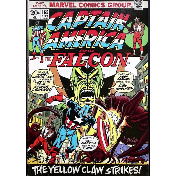 Captain America No. 165 177 Marvel 1974 Yellow Claw Lucifer Appearance VF - Picture 4 of 6